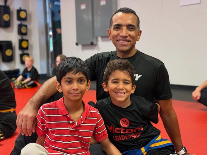 A dad with his two boys